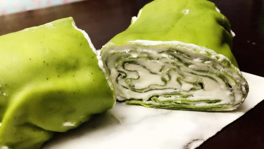 抹茶千层毛巾卷
