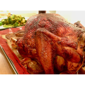 感恩节柠檬百里香烤鸡配蔬菜(圣诞烤鸡通用食谱)