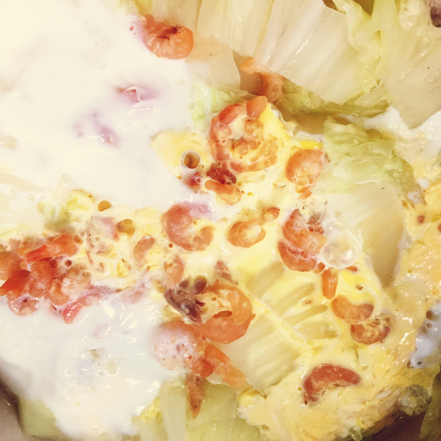 素赛螃蟹----干贝白菜滑蛋