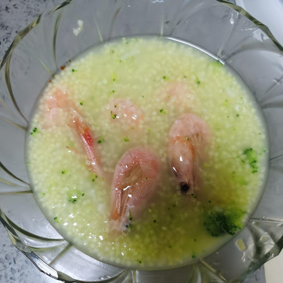 北极虾小米粥