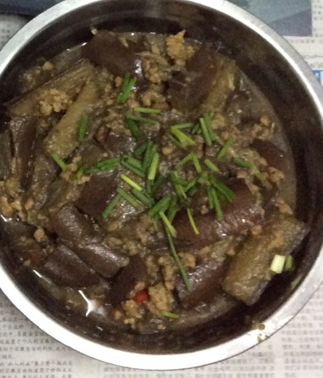 酱香肉末烧茄子