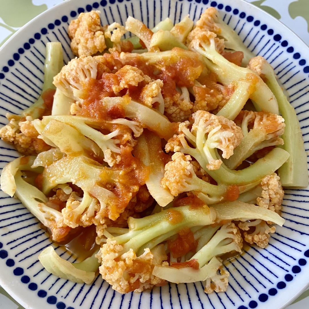 有机花菜炒西红柿