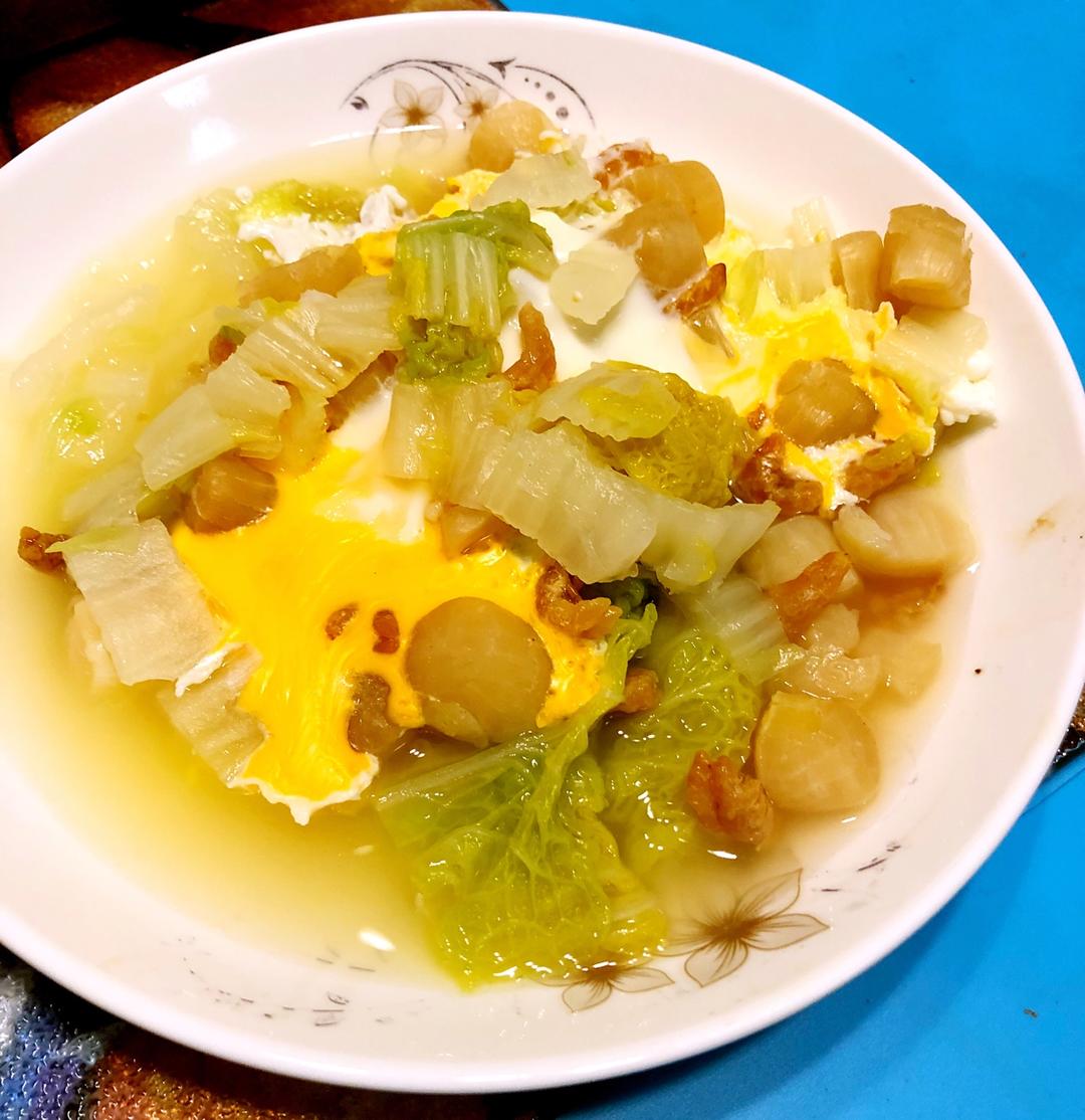 素赛螃蟹----干贝白菜滑蛋