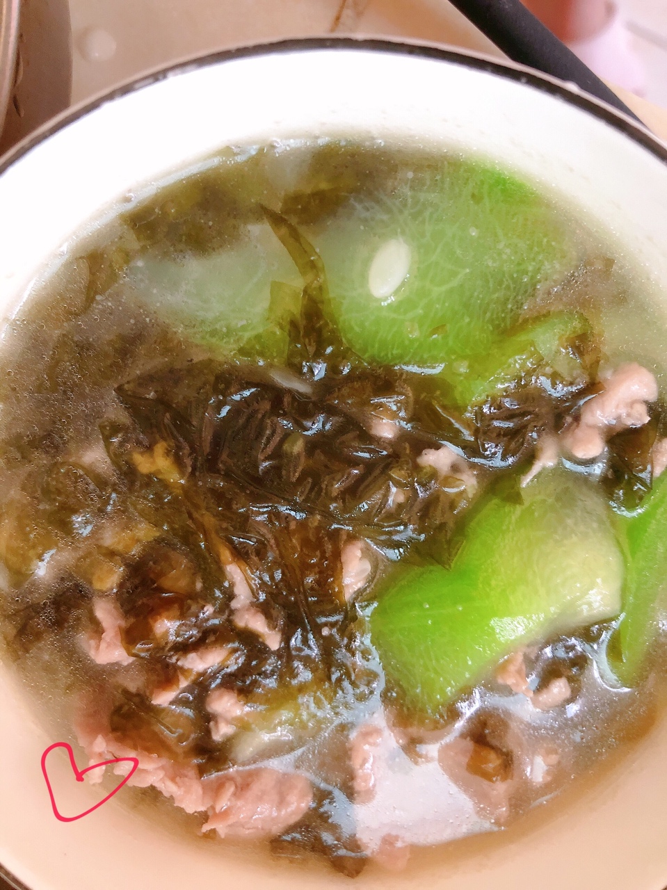 丝瓜紫菜瘦肉汤🥳的做法
