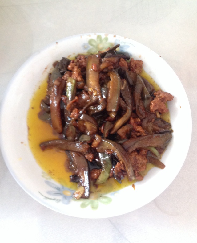 酱爆肉末茄子