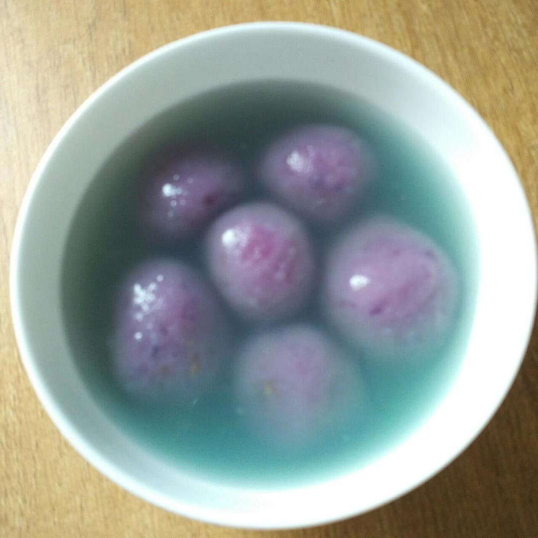 紫薯红糖汤圆