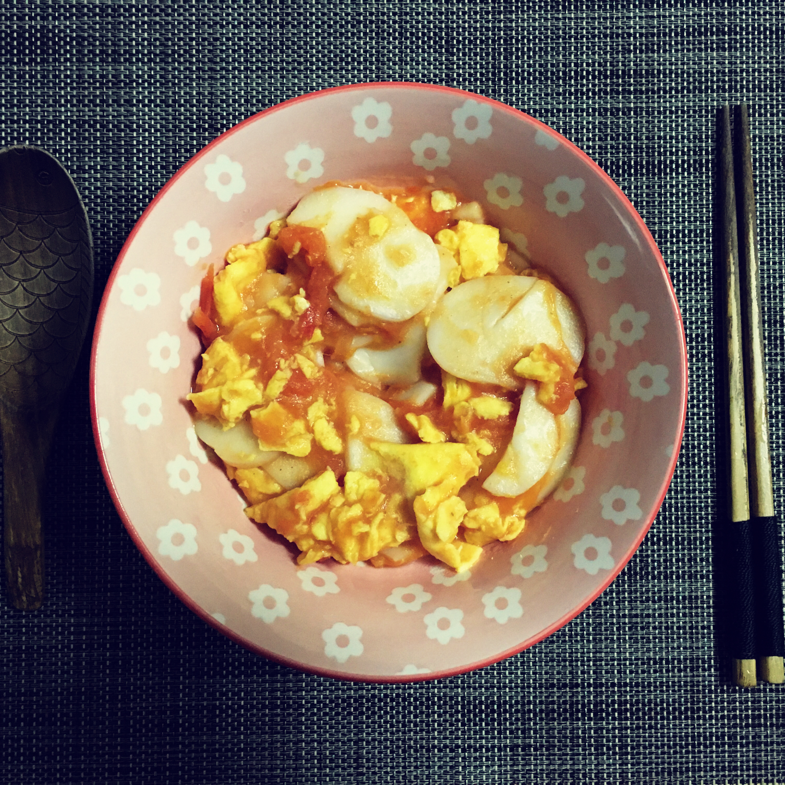 番茄鸡蛋煮年糕