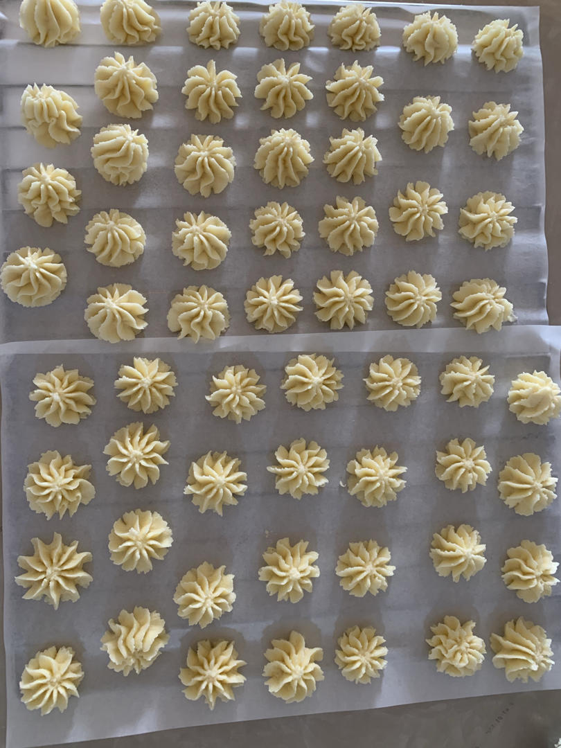 曲奇饼干，完美配方超好挤，酥到不敢碰，一个月还能酥掉渣