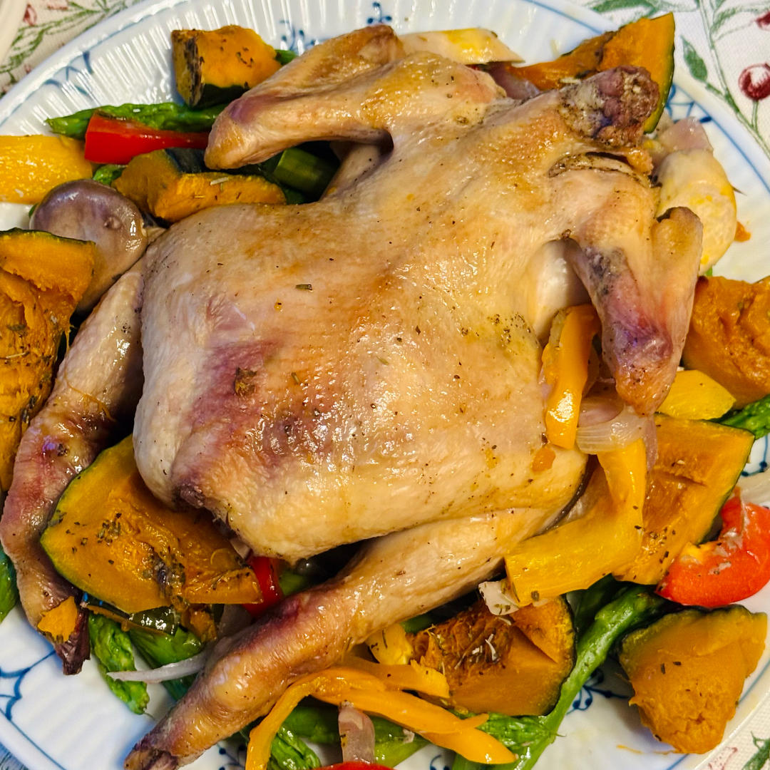 皮脆肉嫩水还多的【圣诞烤鸡】