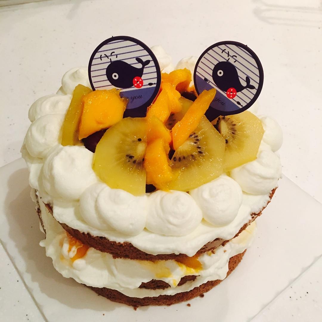 巧克力裸蛋糕（6寸）的做法