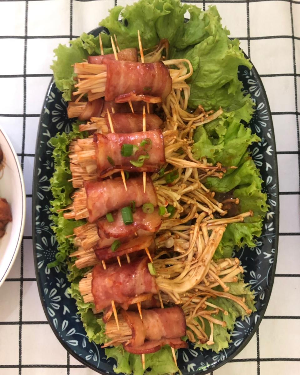 培根金针菇卷（烤箱）