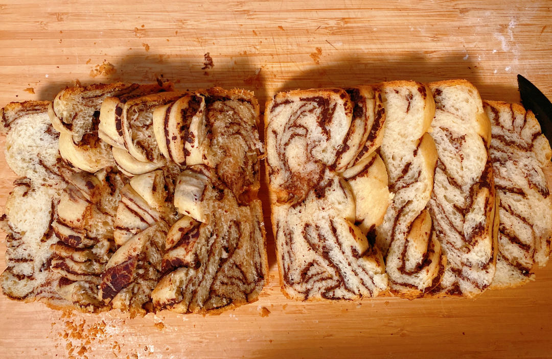 巧克力大理石金砖吐司