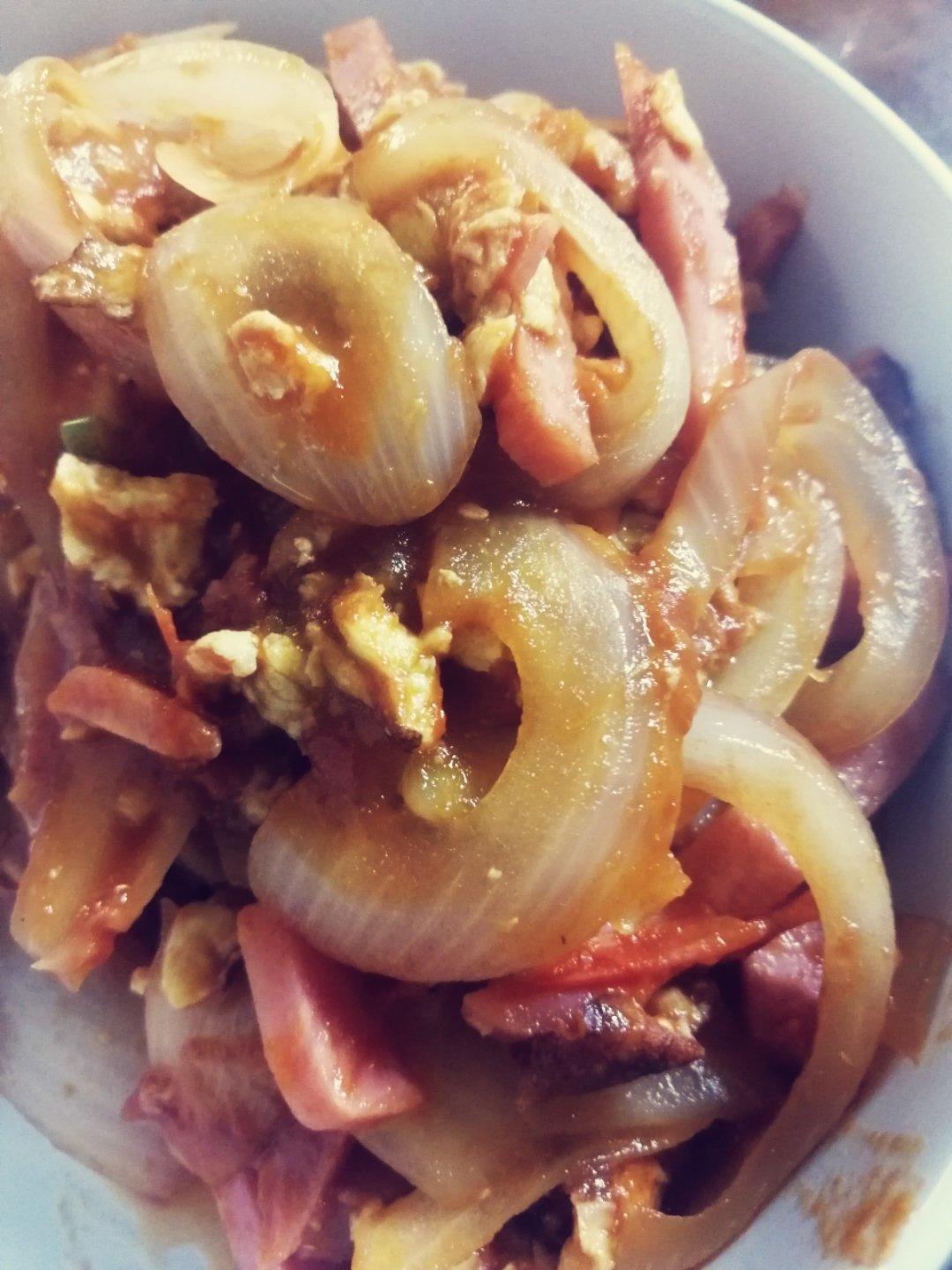 番茄洋葱炒鸡蛋