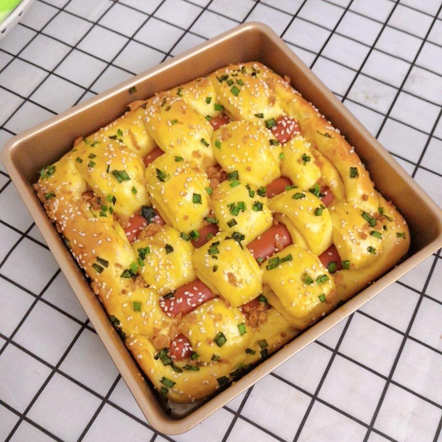 葱香火腿排包（一次发酵）