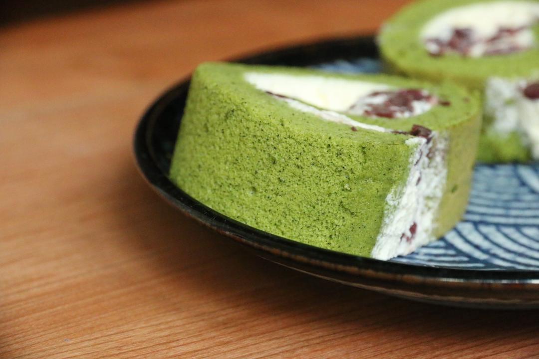 抹茶红豆蛋糕卷