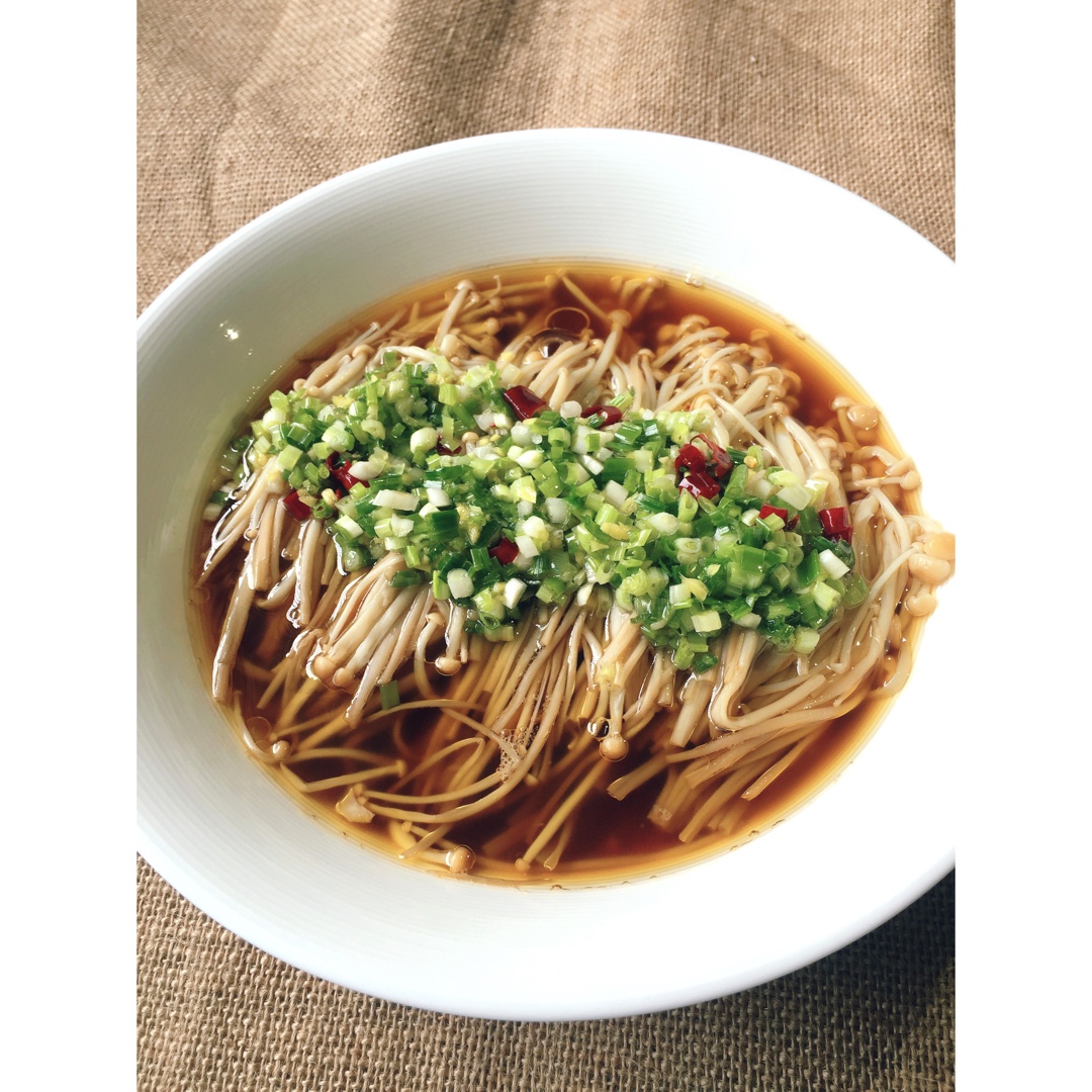 葱油蒸金针菇