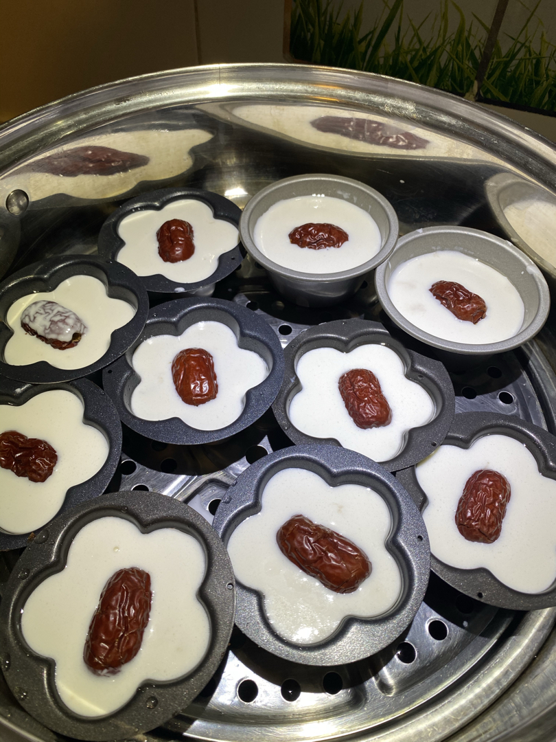 Q弹软糯‼️奶香浓郁的红枣糯米糕‼️无需烤箱