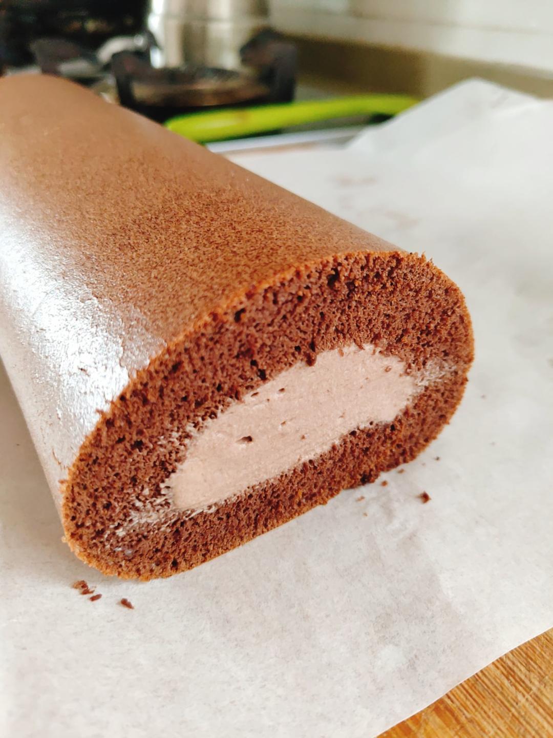 巧克力蛋糕卷（咖啡奶油馅儿）