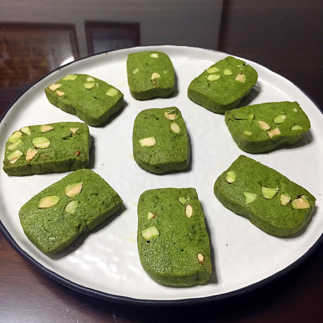 苍云断秋做的抹茶杏仁饼干
