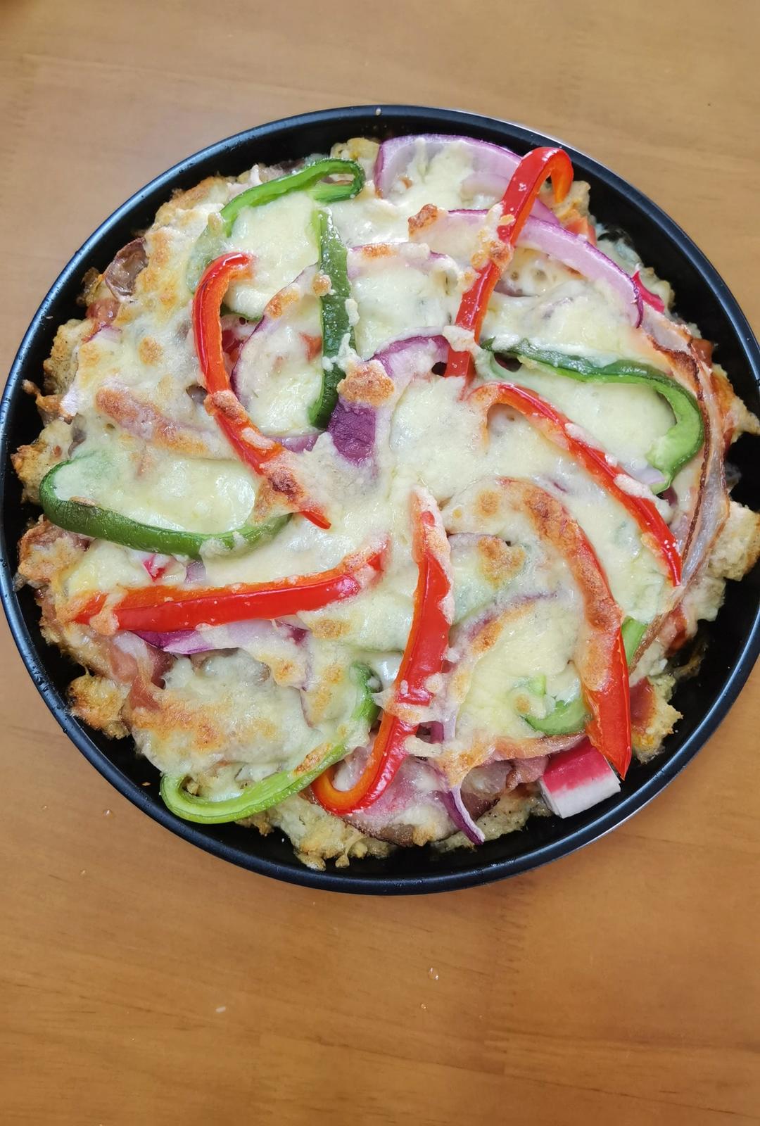 dana简做的8寸纯手工什锦披萨