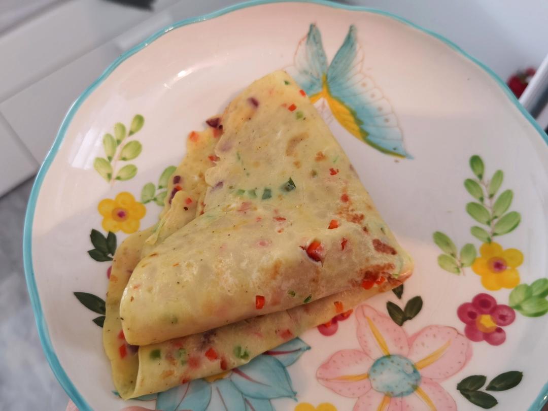 简单快手蔬菜鸡蛋煎饼