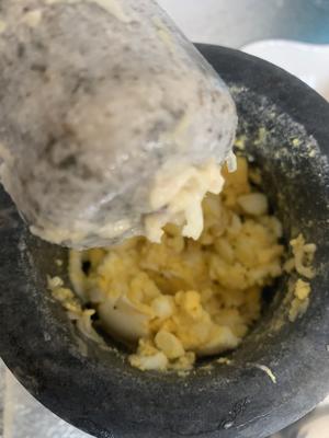 蒸萝卜丸子蘸鸡蛋蒜的做法 步骤4