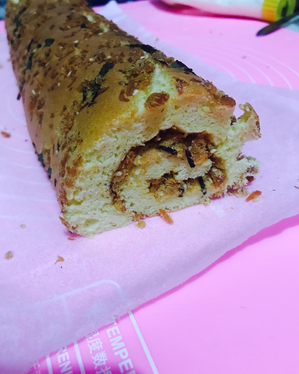 香葱肉松肥蛋糕卷～