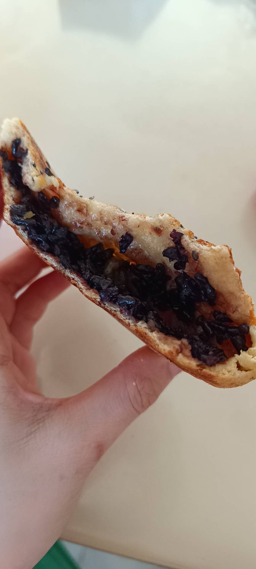 奶香玉米面豆沙饼