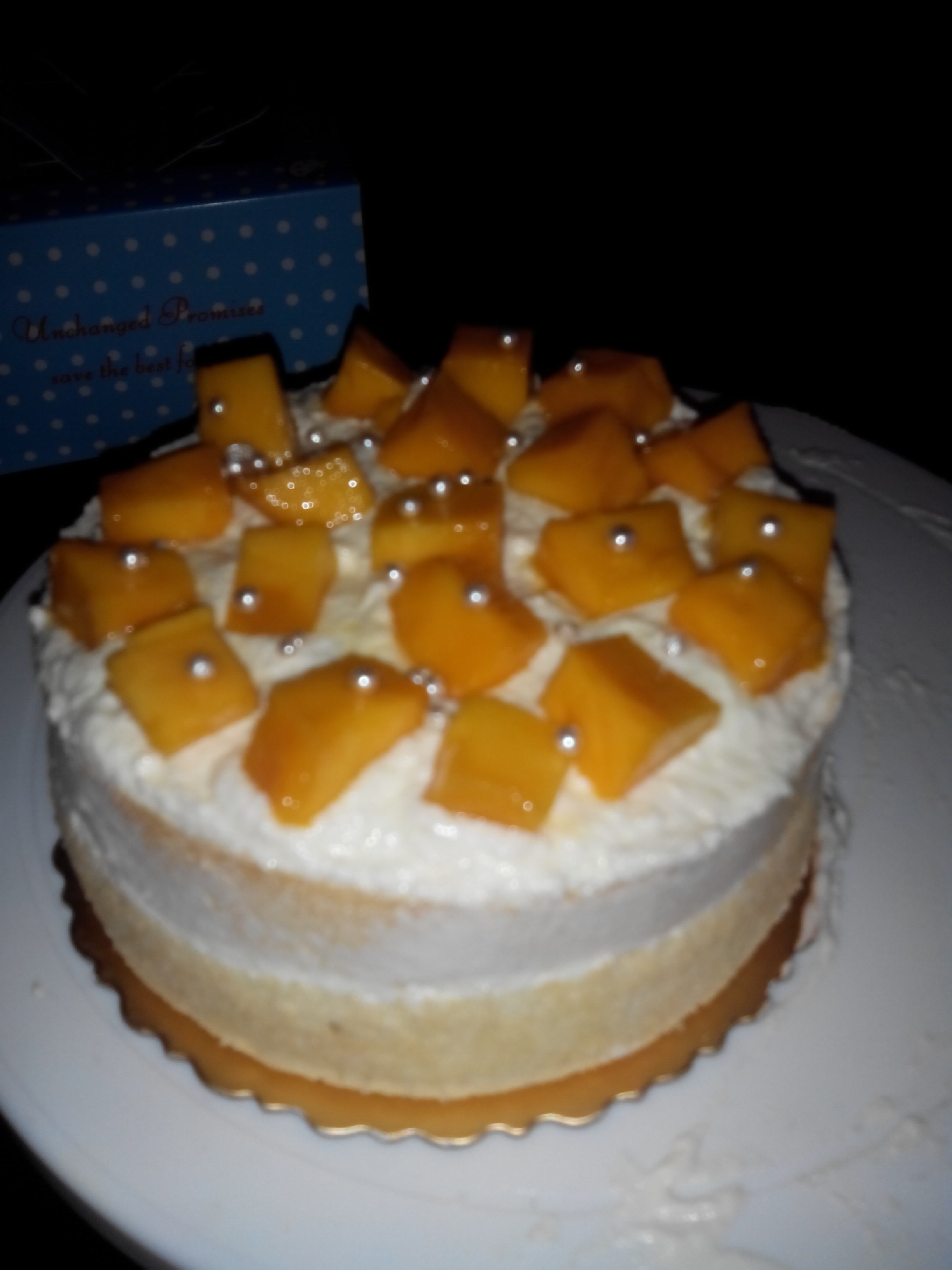 戚风芒果奶油蛋糕