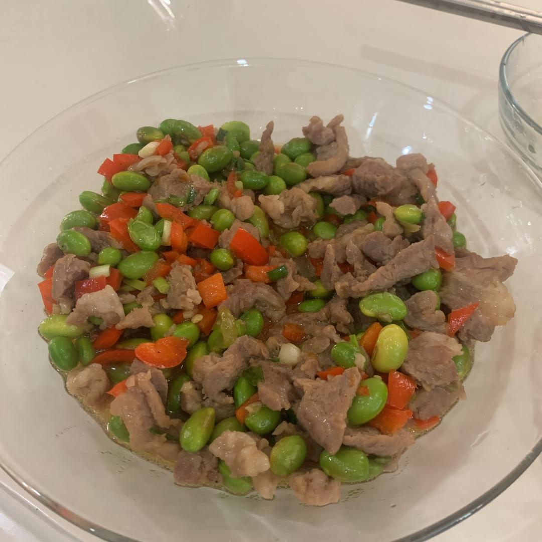 毛豆炒肉