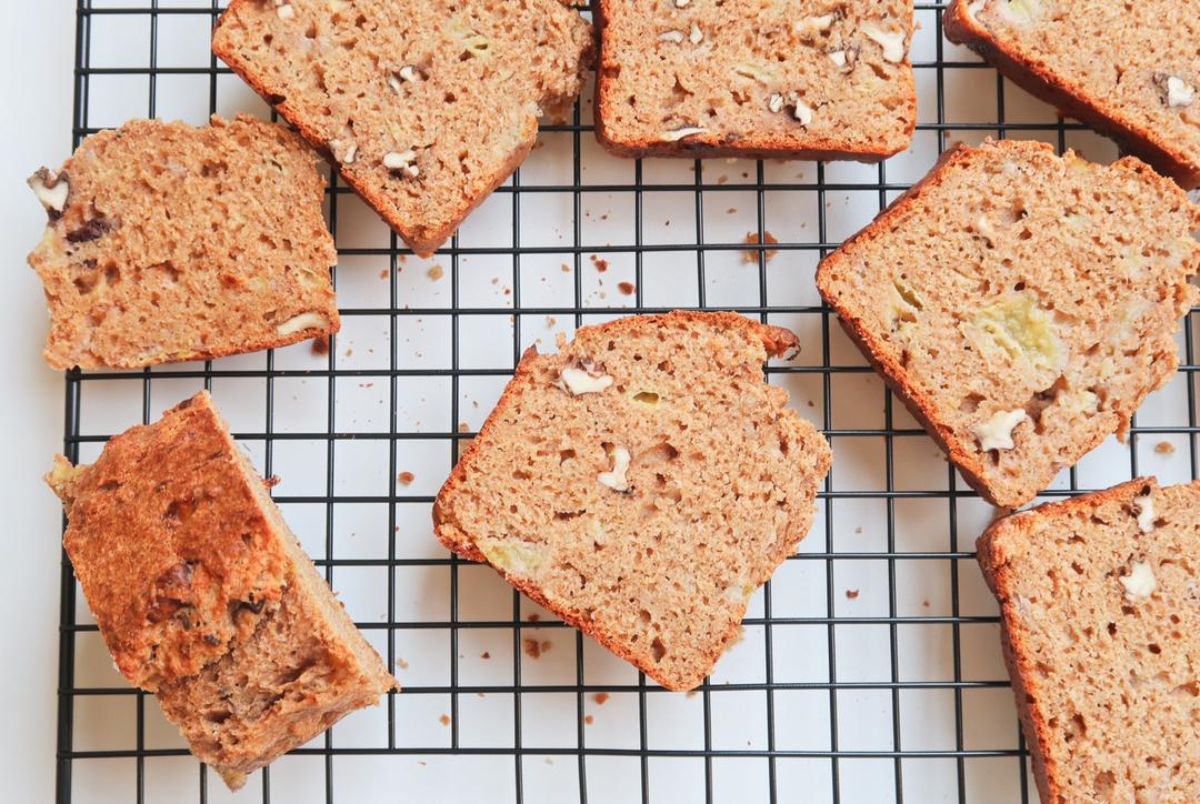 100%全谷物香蕉快手面包丨健康·烘焙