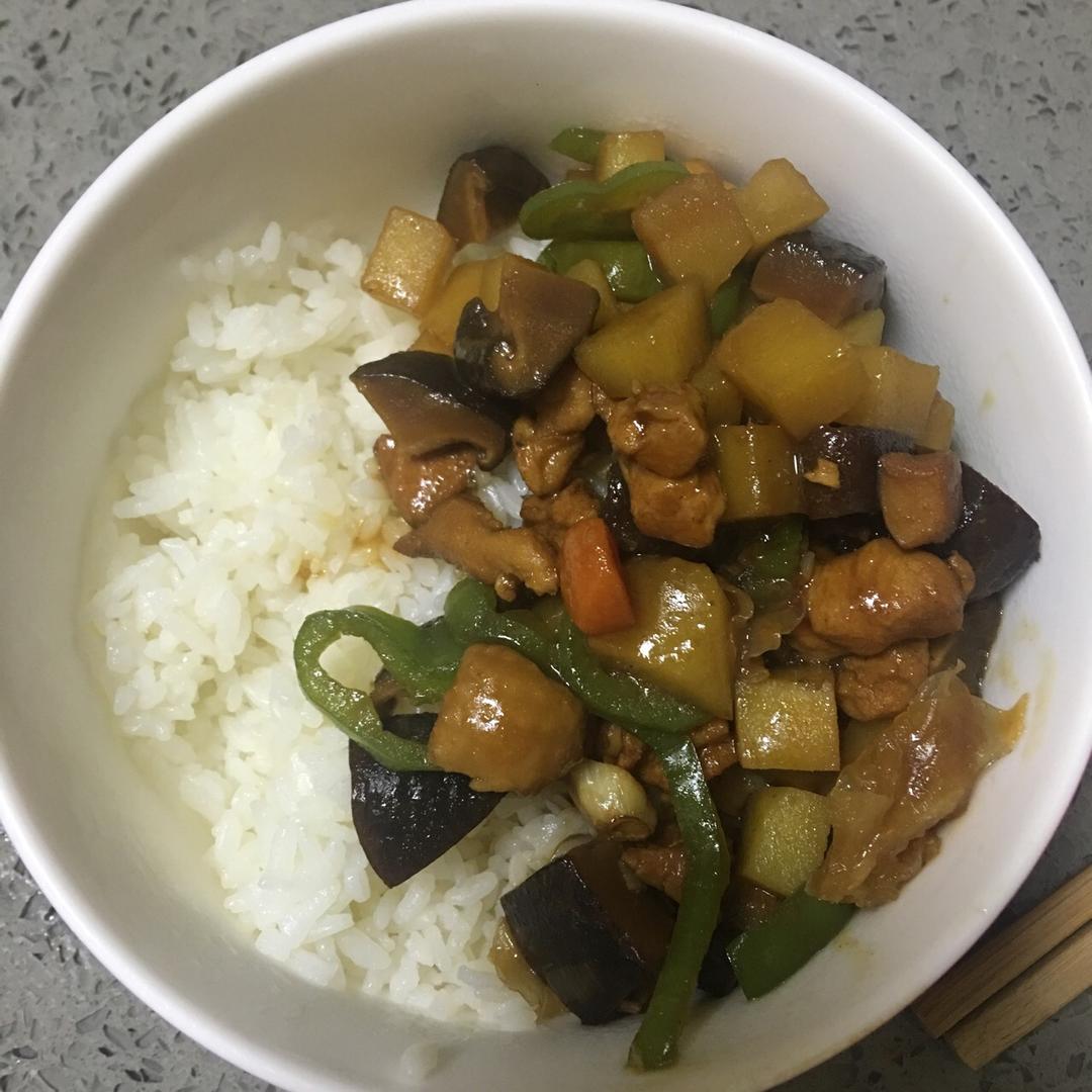 ㊙️香菇土豆肉沫拌饭❗️比外卖还好吃