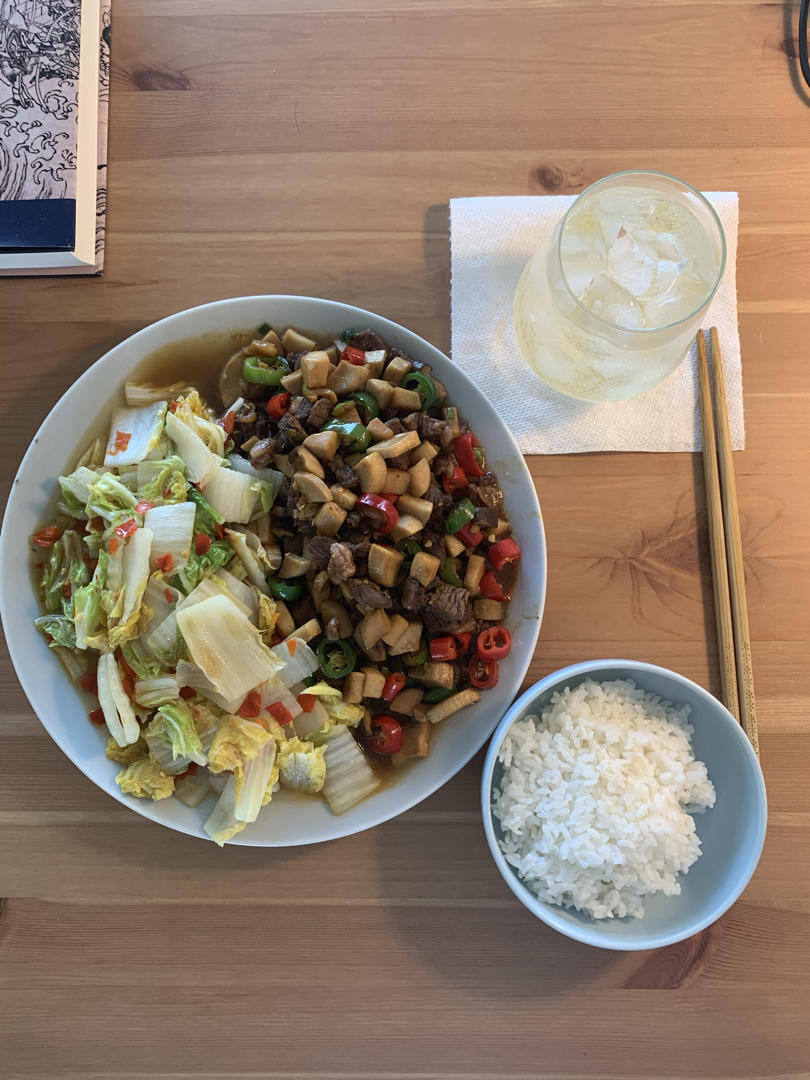 杏鲍菇炒牛肉粒
