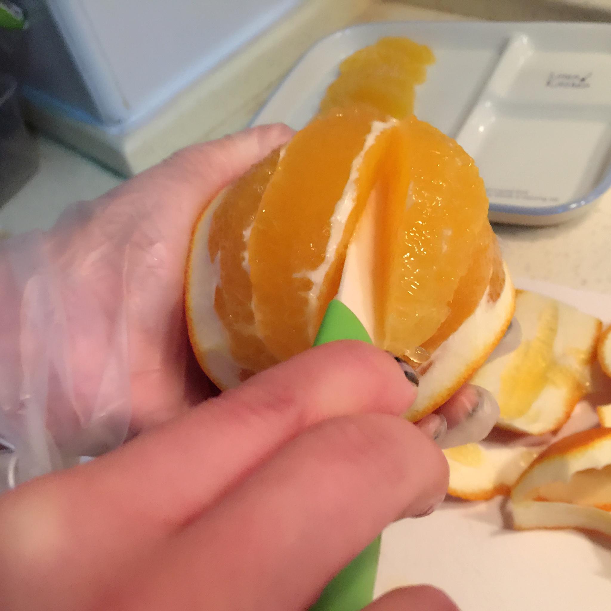 橙子的炫技吃法-巧取橙肉技能帖的做法 步骤7
