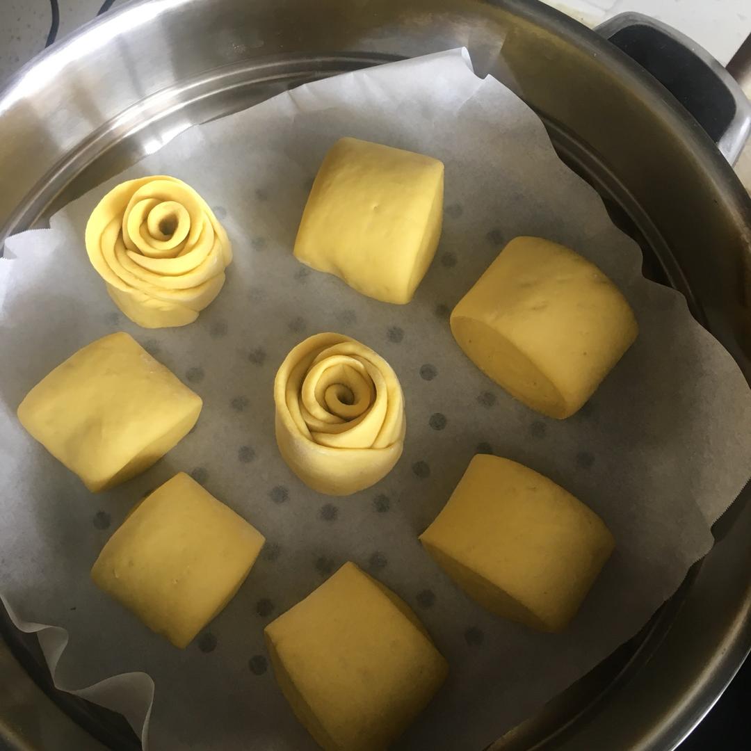 南瓜玫瑰花馒头