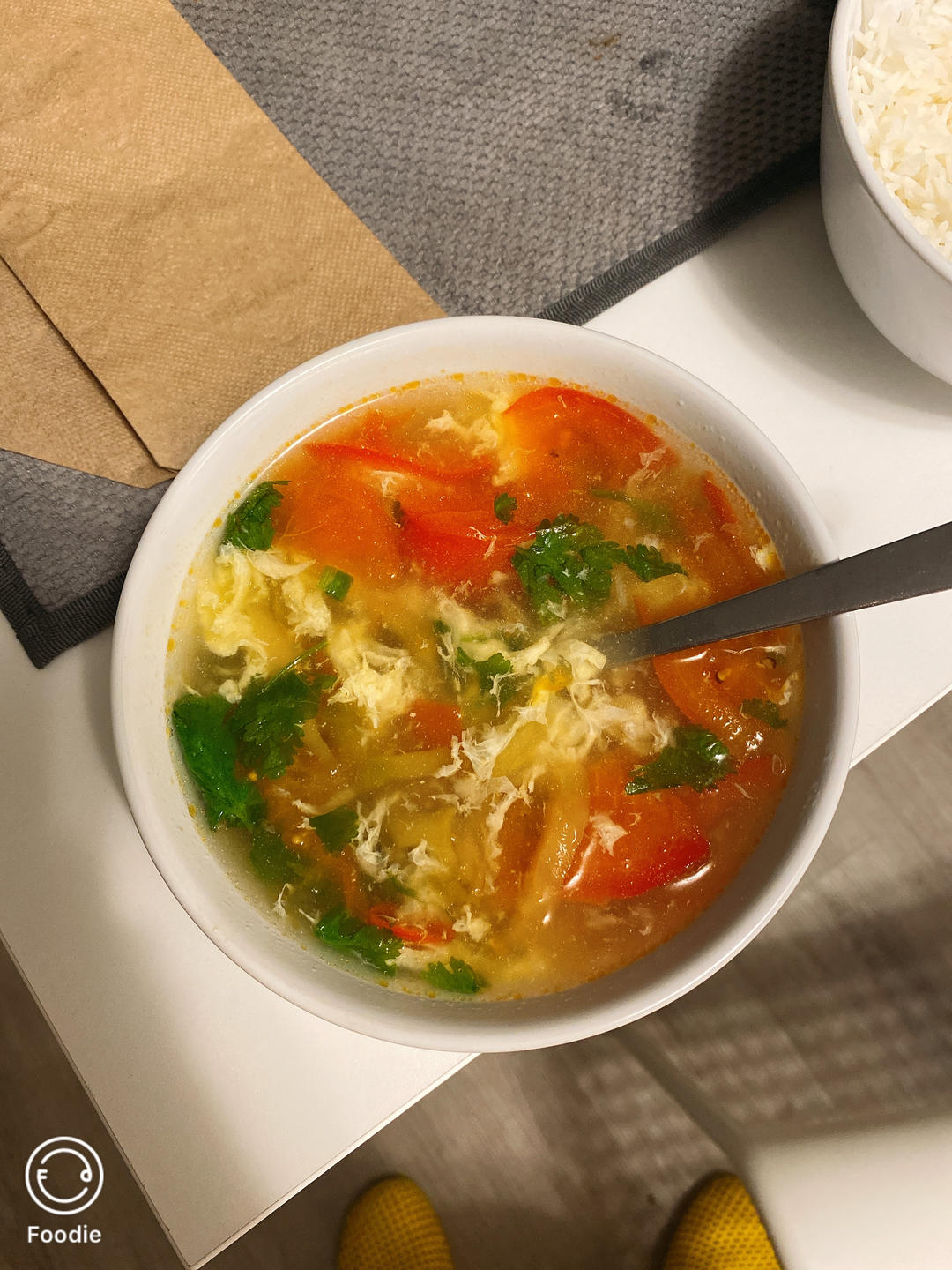 小美～榨菜番茄蛋花汤