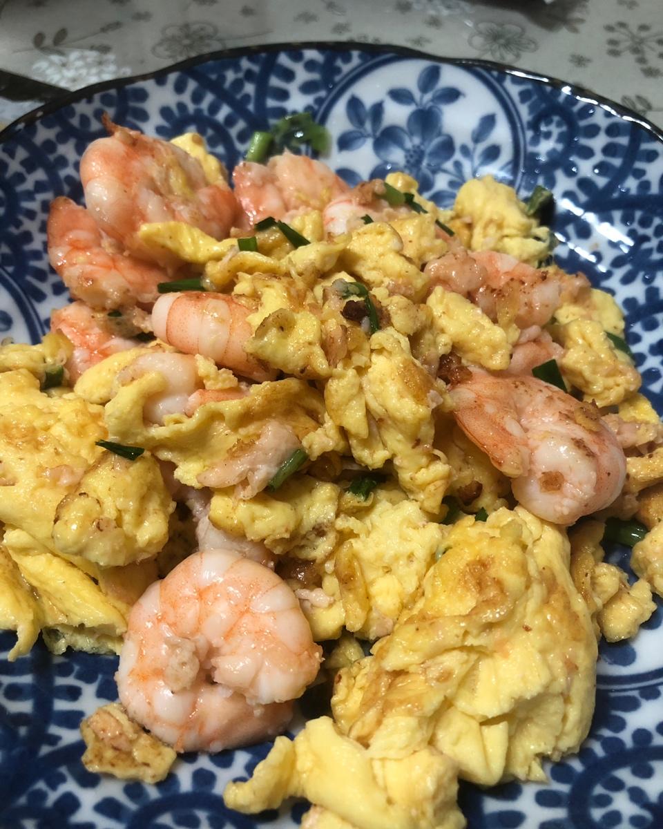 虾仁炒蛋