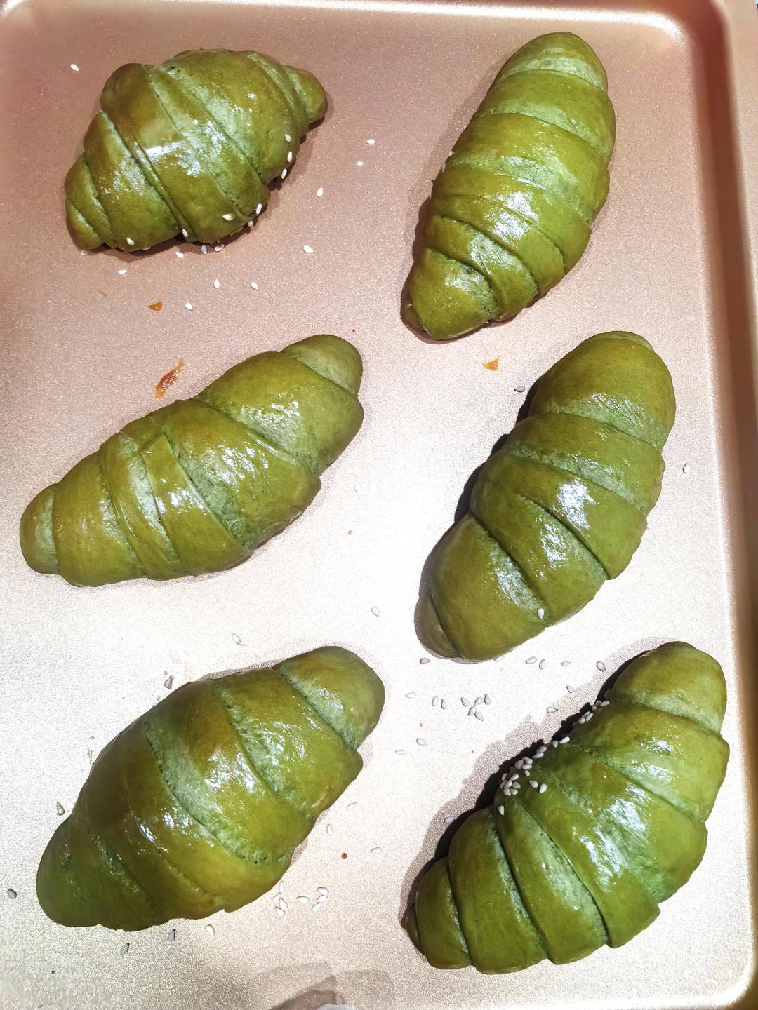 抹茶控｜抹茶红豆盐面包｜海盐卷｜盐可颂