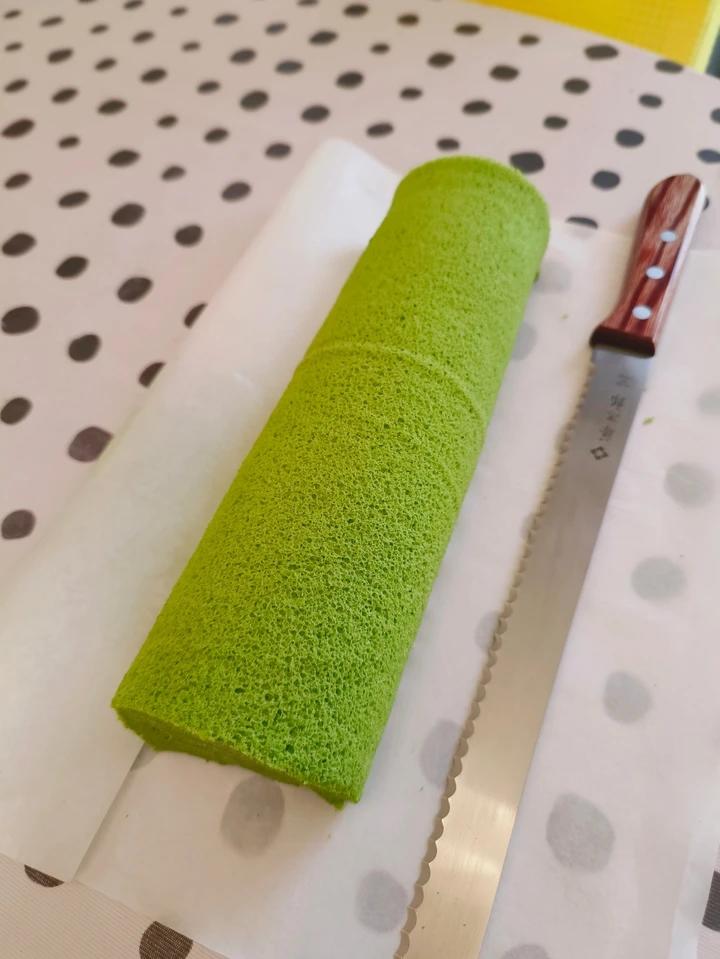 超清新｜斑斓椰香奶冻蛋糕卷｜卷不裂