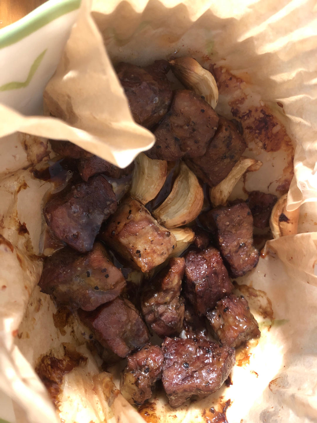 蒜香牛肉粒 空气炸锅版