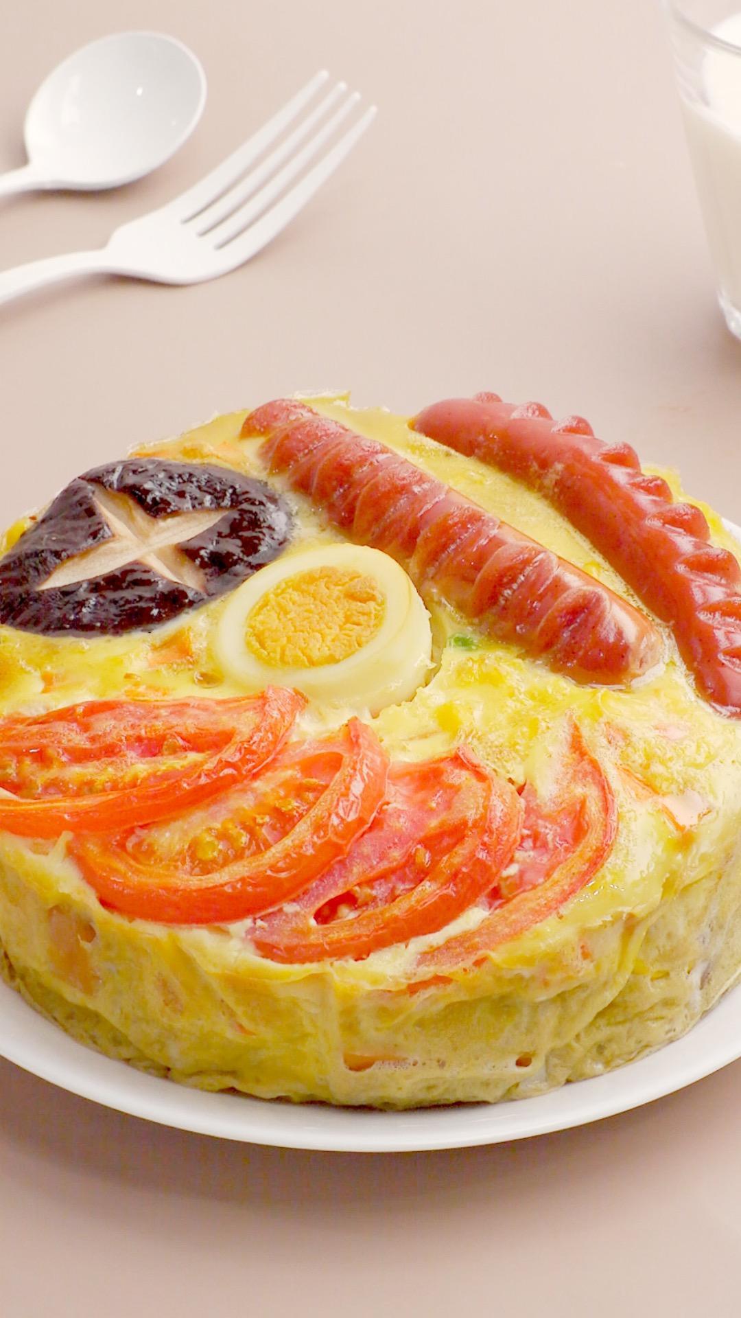 红薯杂蔬烘蛋的做法