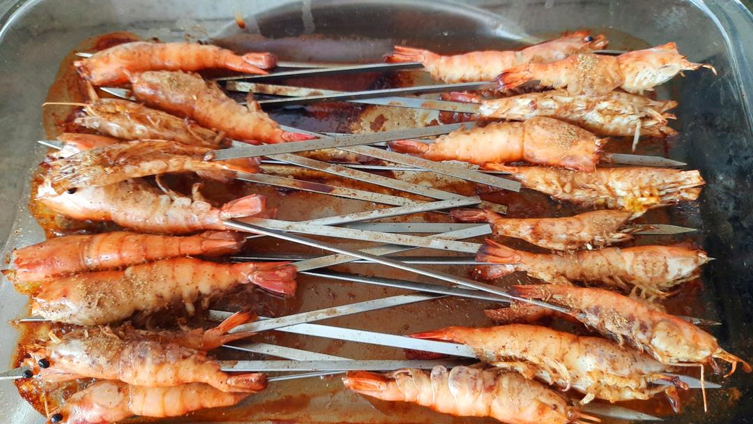 椒盐孜然烤虾的做法