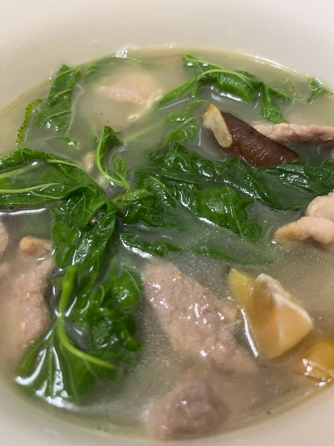 桑叶瘦肉滚汤（个人自用备忘）