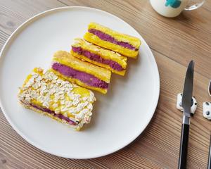 无油、无糖超美味【紫薯燕麦西多士】的做法 步骤10