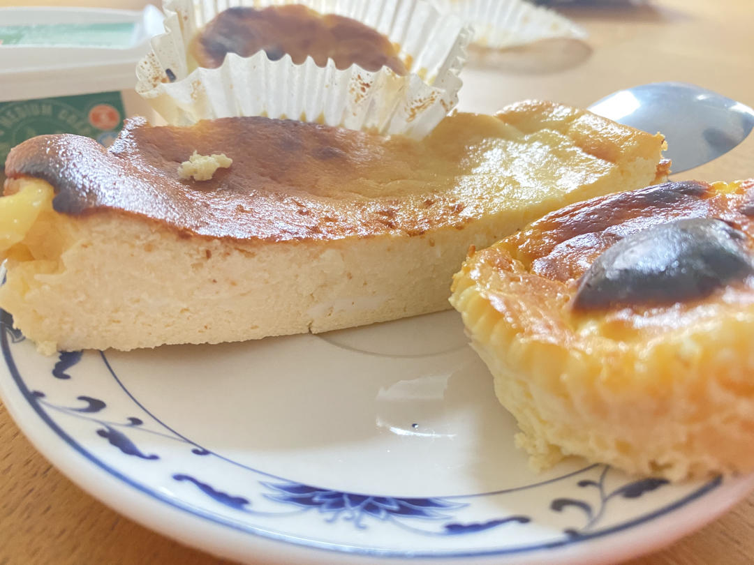 快手的网红basque cheesecake巴斯克焦芝士蛋糕