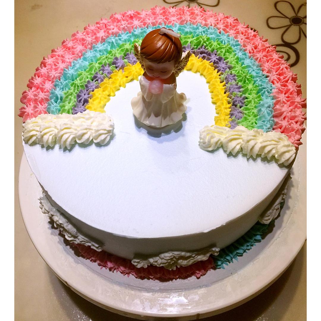 详细的裱花教程--彩虹蛋糕