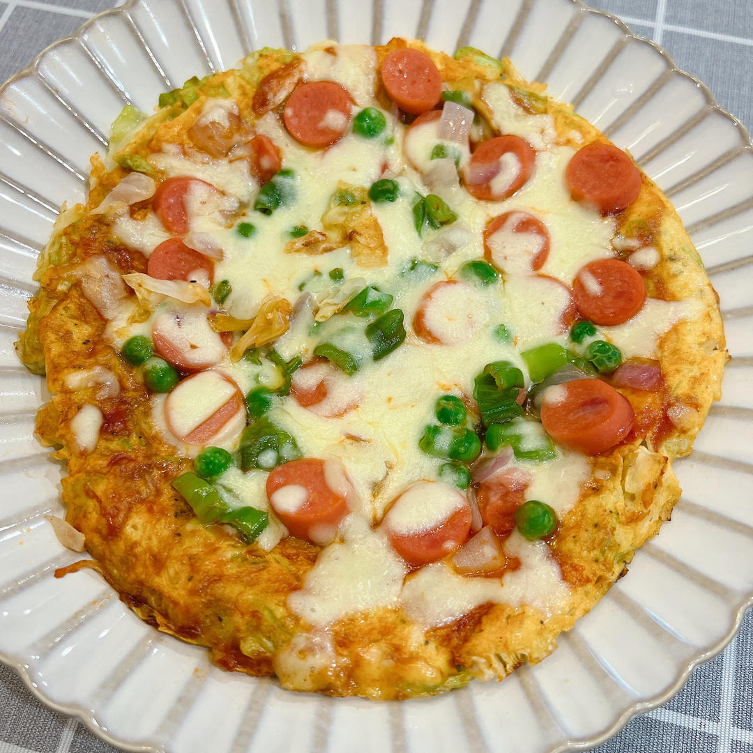 社区发的卷心菜不要愁，做个低卡卷心菜披萨🍕