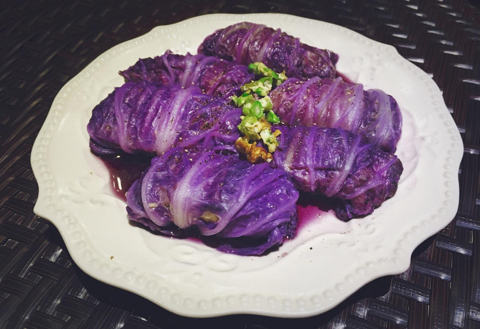 基佬紫白菜卷（紫罗兰白菜）的做法