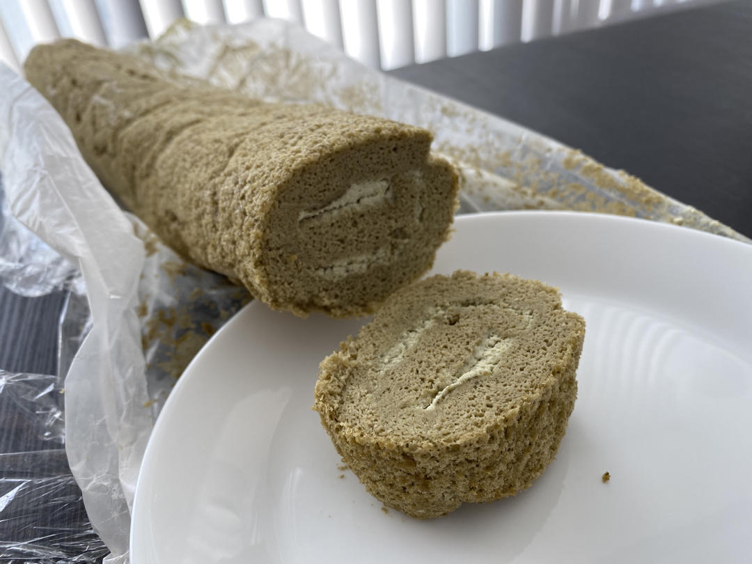 抹茶红豆蛋糕卷