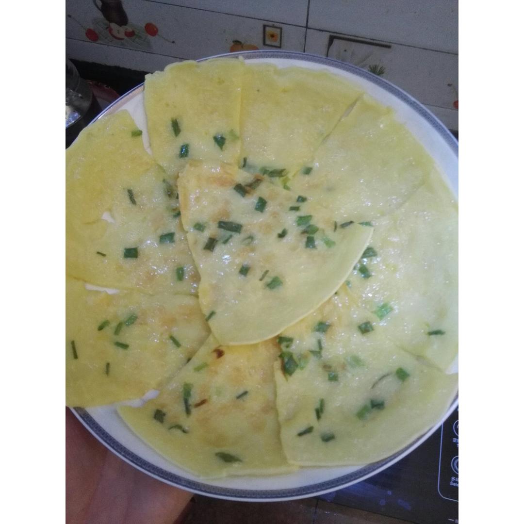 快手鸡蛋饼～～十分钟早餐！